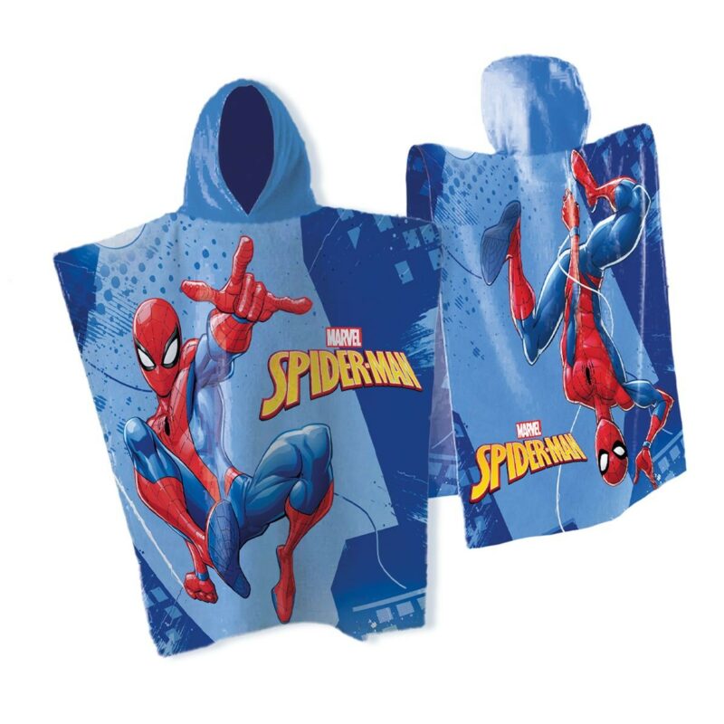 Πόντσο Θαλάσσης Quick Dry Marvel Spider-Man 538 50X100 Sky Blue-Blue 100% Microfiber 5406582