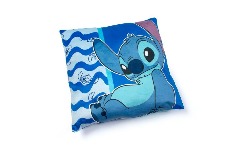 Βελούδινο Μαξιλάρι Disney Home Stitch 09 38X38 Blue 100% Velboa 5623291