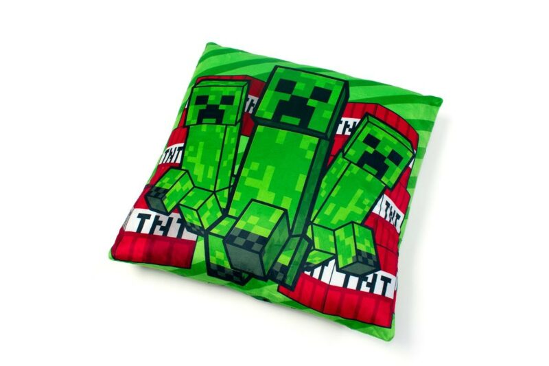 Βελούδινο Μαξιλάρι Mojang Minecraft 12 38X38 Light Green 100% Velboa 5623284