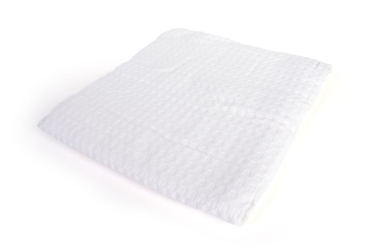 Κουβέρτα Πικέ bebe Μονόχρωμη 325 gr/m² 85x110 White 100% Cotton