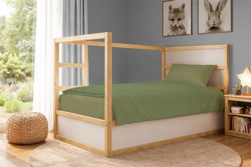 Κουβέρτα Πικέ Μονόχρωμη 325 gr/m² 165×270 Olive 100% Cotton 5629169