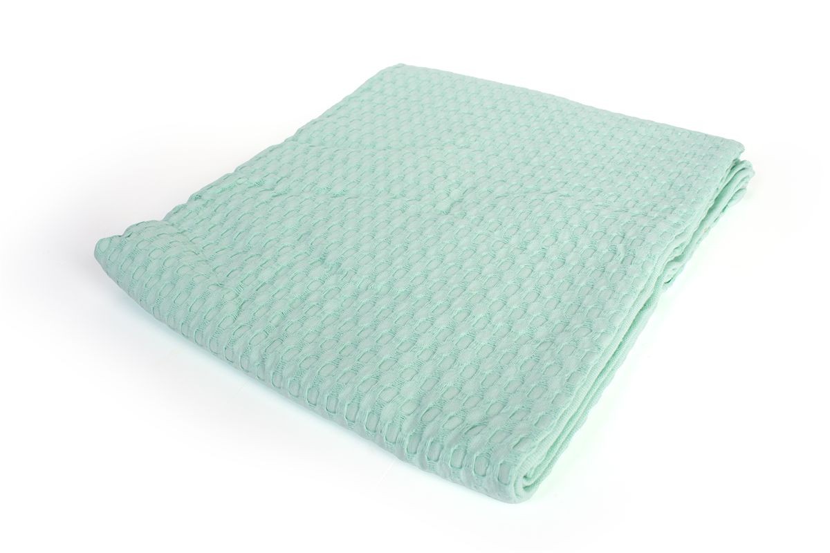 Κουβέρτα Πικέ bebe Μονόχρωμη 325 gr/m² 85x110 Mint 100%