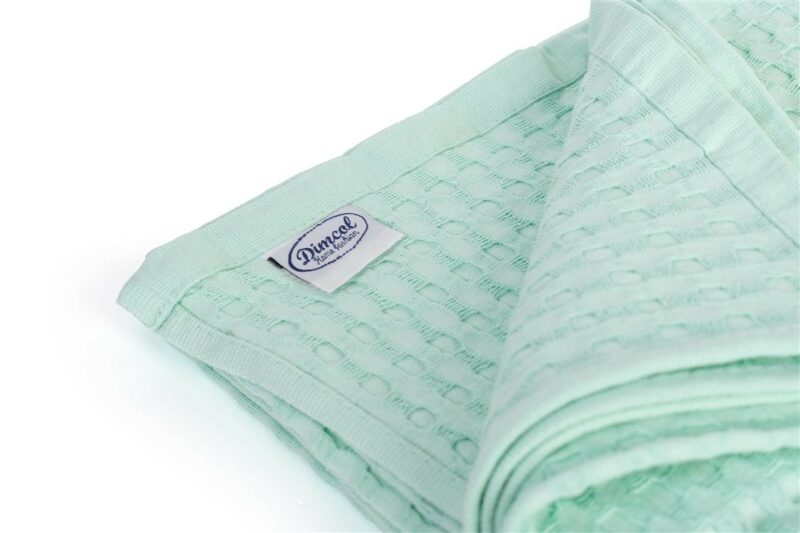 Κουβέρτα Πικέ bebe Μονόχρωμη 325 gr/m² 85×110 Mint 100% Cotton 5629134