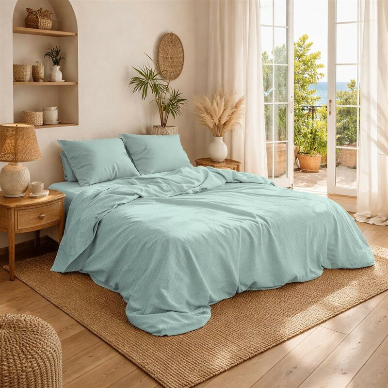 Κουβέρτα Πικέ Μονόχρωμη 325 gr/m² 225×270 Mint 100% Cotton 5629192