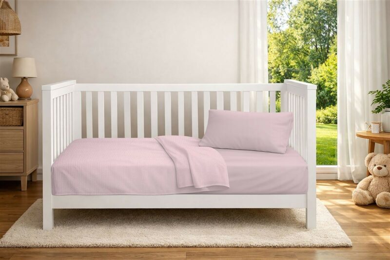 Κουβέρτα Πικέ bebe Μονόχρωμη 325 gr/m² 125×150 English Rose 100% Cotton 5652349