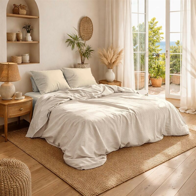 Κουβέρτα Πικέ Μονόχρωμη 325 gr/m² 255×270 Ecru 100% Cotton 5652368