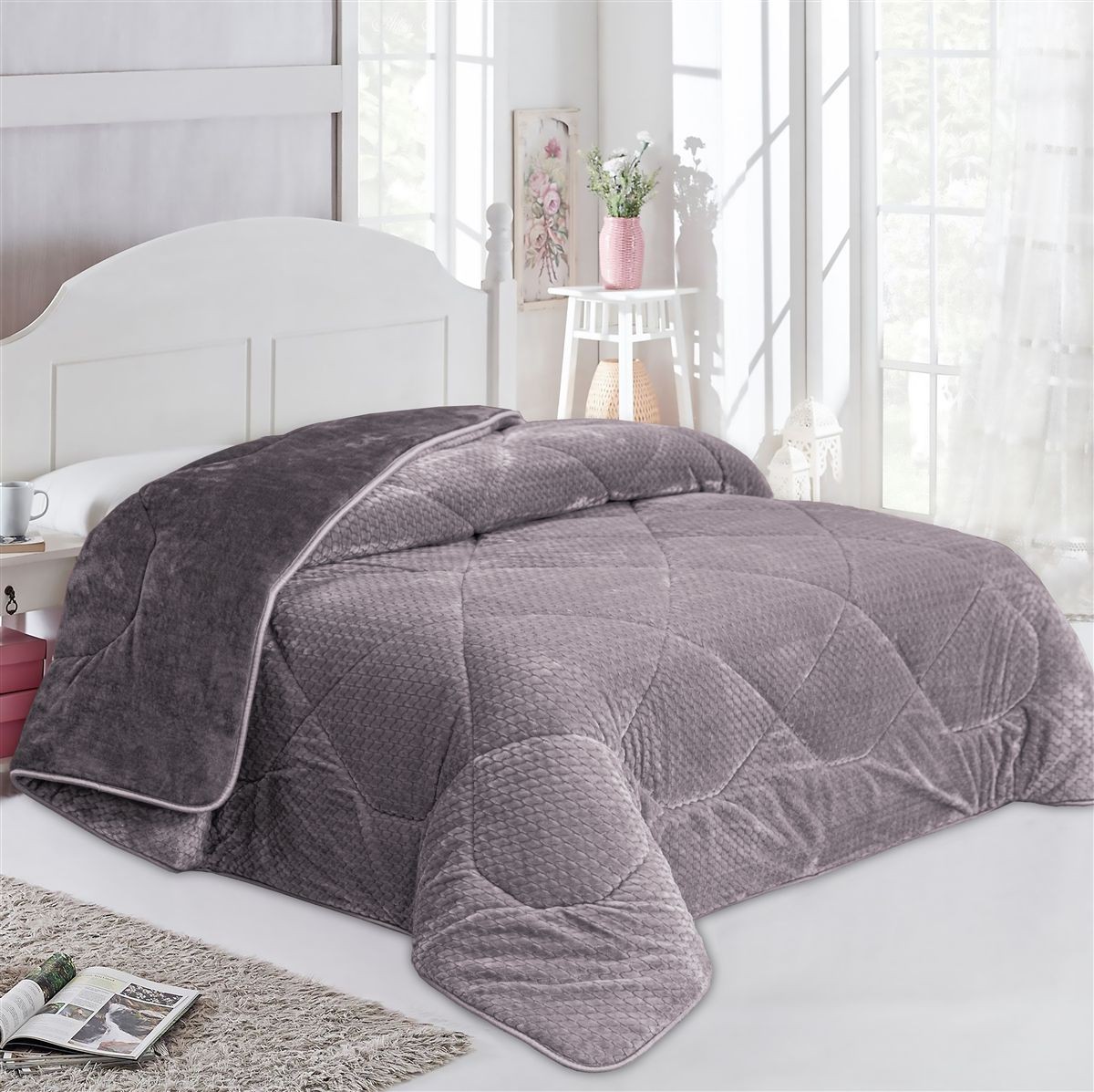 Κουβερτοπάπλωμα Jacquard Waves-Fleece 700 gr/m² 1960 Gr