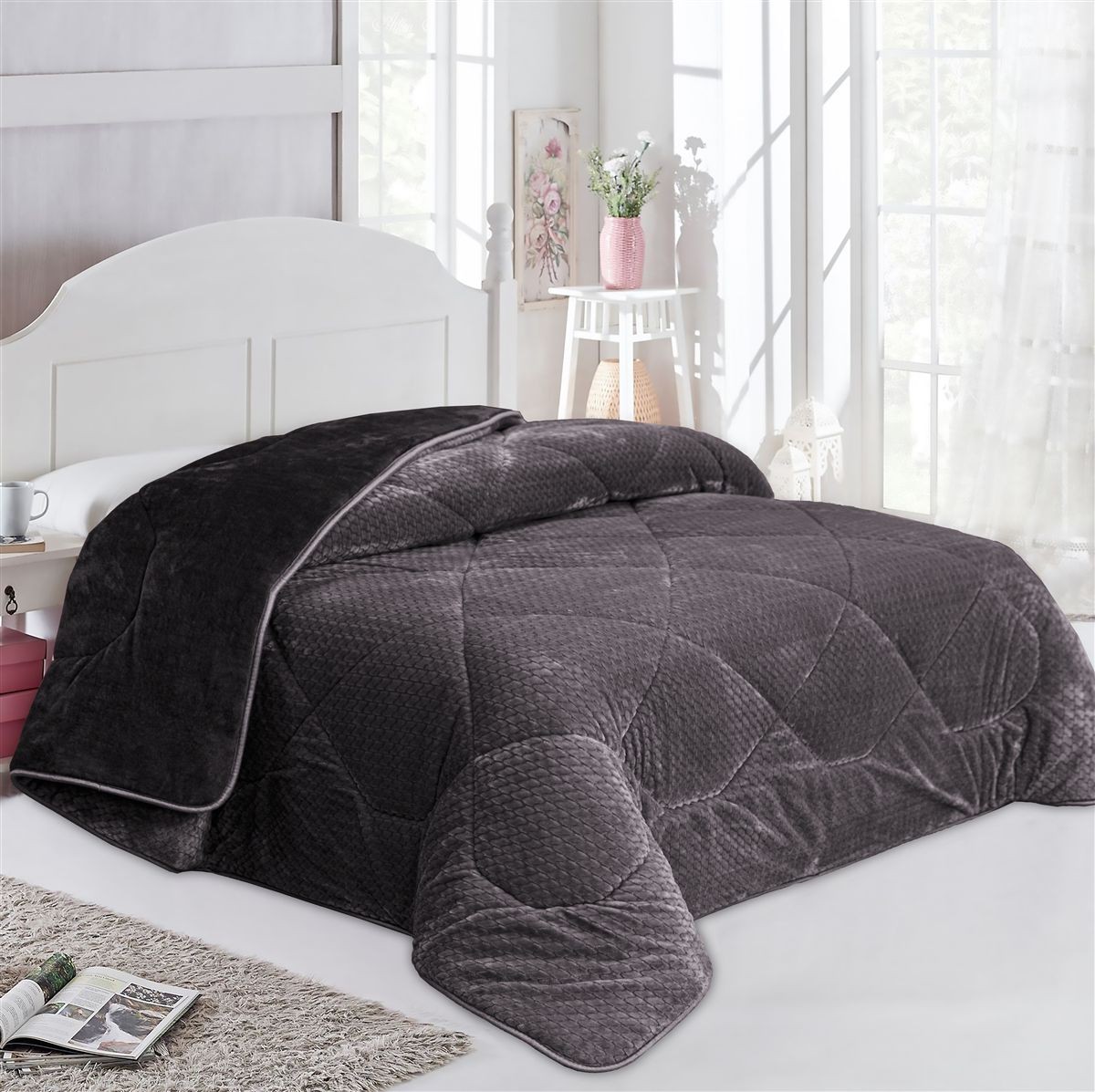 Κουβερτοπάπλωμα Jacquard Waves-Fleece 700 gr/m² 1960 Gr