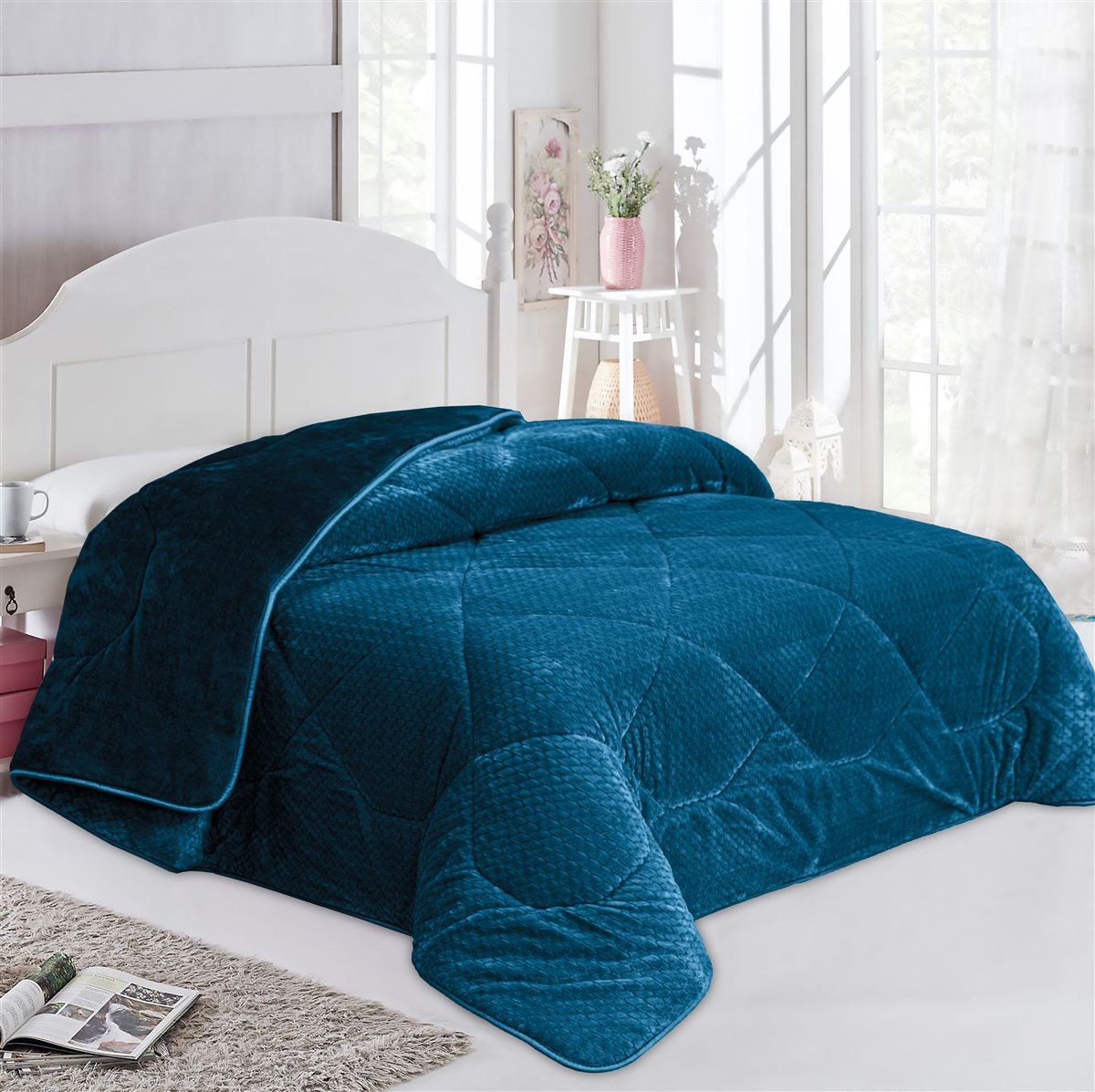 Κουβερτοπάπλωμα Jacquard Waves-Fleece 700 gr/m² 1960 Pe
