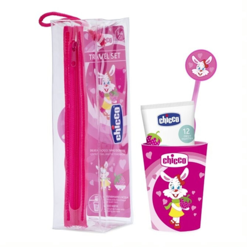 Παιδικό Σετ Ταξιδιού Oral Hygiene Travel Kit Chicco Pink 121212