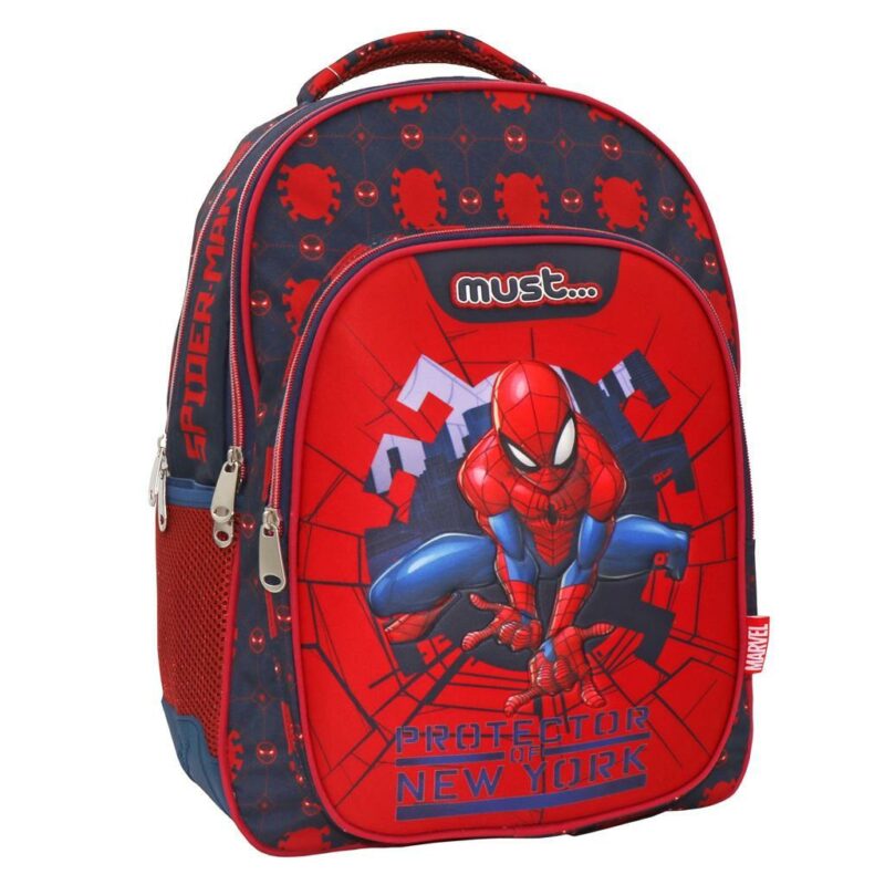 Τσάντα Πλάτης Δημοτικού Spiderman Protector of New York Must Red 000508089
