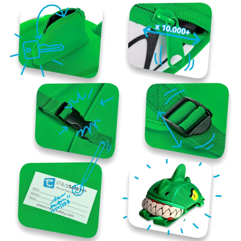 Τσάντα Backpack Crazy Safety Crocodile Green 170201-03-01