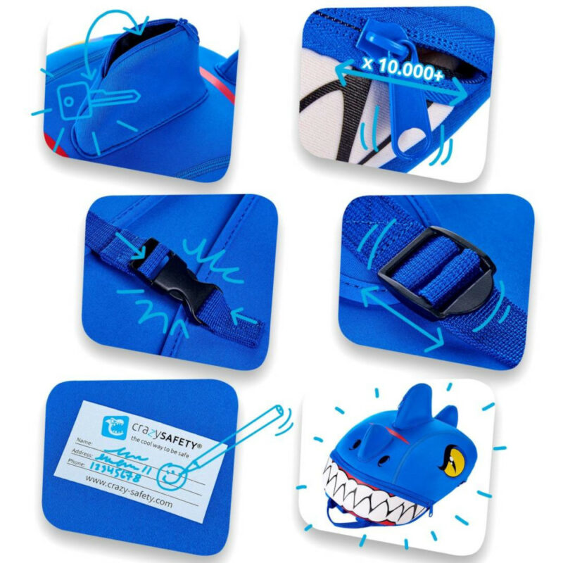 Τσάντα Backpack Crazy Safety Dino Blue 170201-02-01