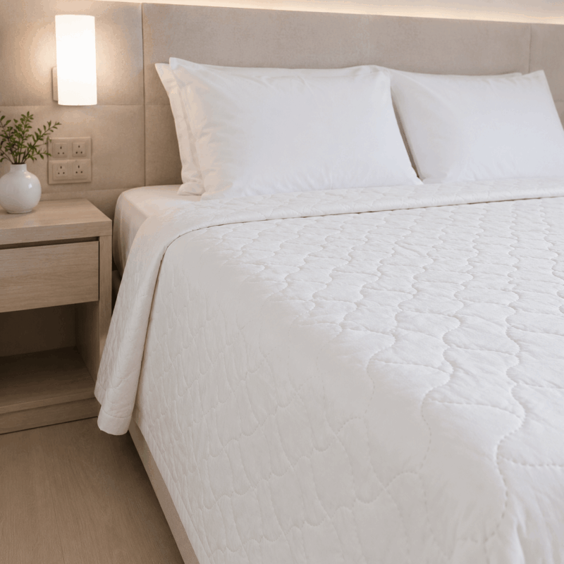 Κουβερλί Ξενοδοχείου Ultrasonic Μόνο 160×240 Λευκό Ριγέ 5459483