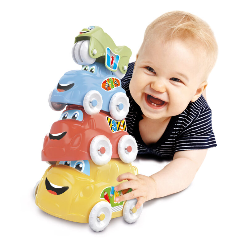 Baby Clementoni Play For Future Βρεφικό Παιχνίδι Πυραμίδα Με Οχήματα Για 10-36 Μηνών