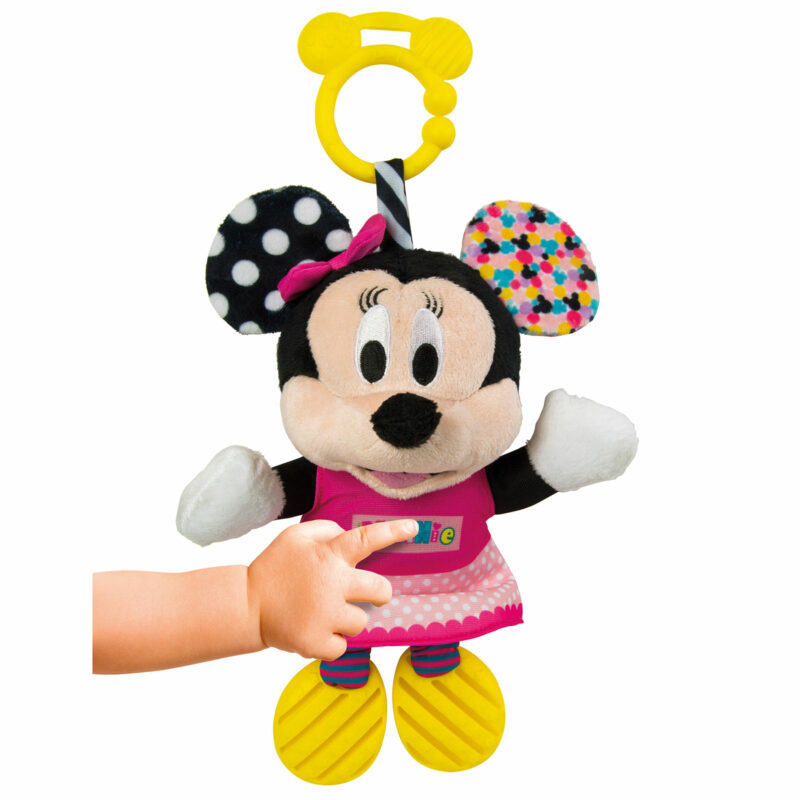 Baby Clementoni Disney Baby Βρεφικό Παιχνίδι Minnie Χνουδωτό-Κουδουνίστρα Για 6+ Μηνών