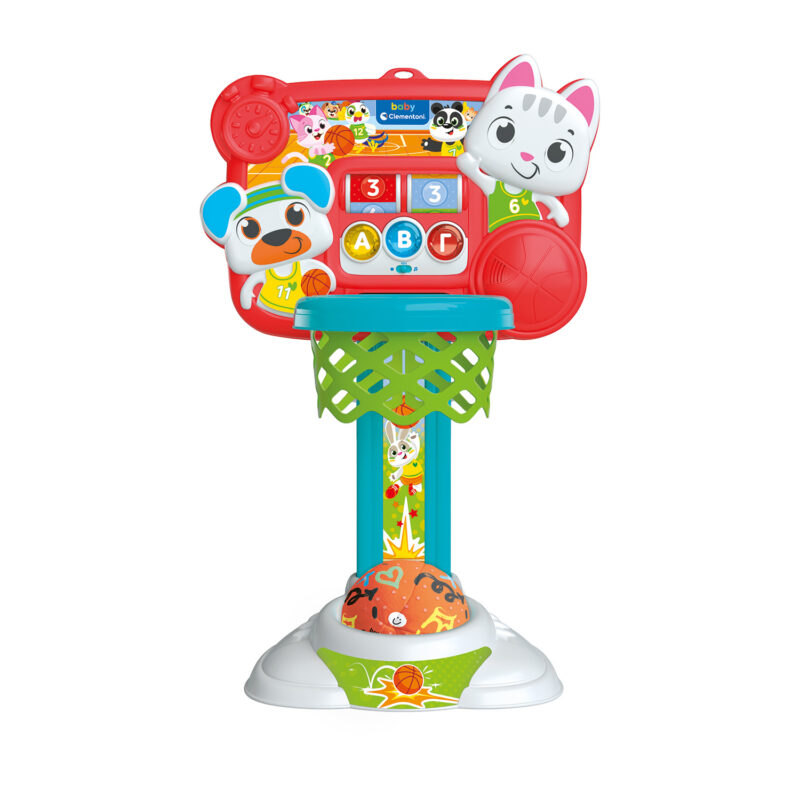 Baby Clementoni Βρεφικό Εκπαιδευτικό Παιχνίδι Μπασκετάκιας Με Μπάλα Για 18+ Μηνών 4852225