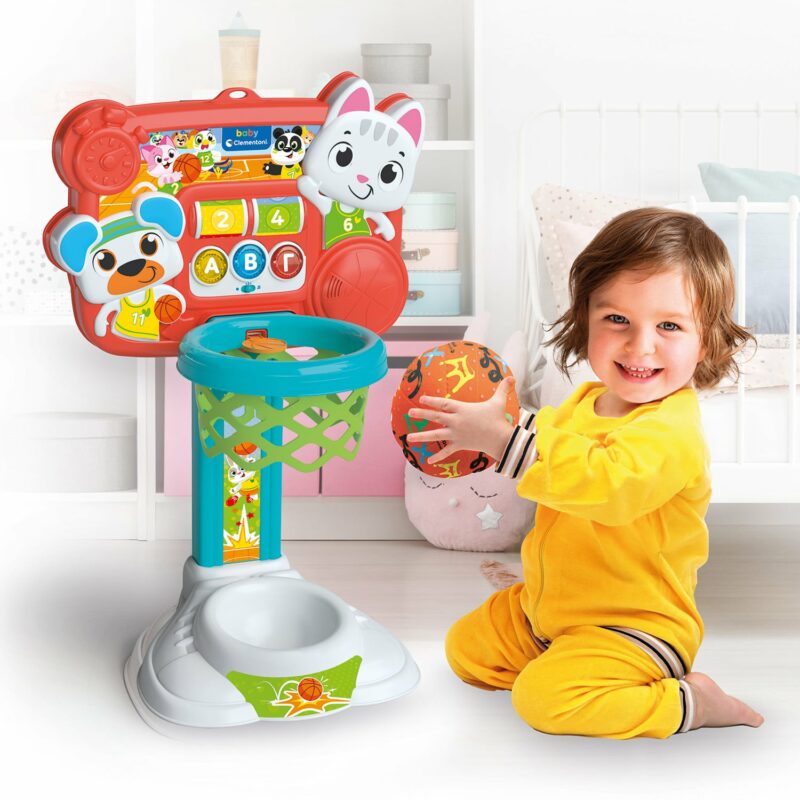 Baby Clementoni Βρεφικό Εκπαιδευτικό Παιχνίδι Μπασκετάκιας Με Μπάλα Για 18+ Μηνών 5684794