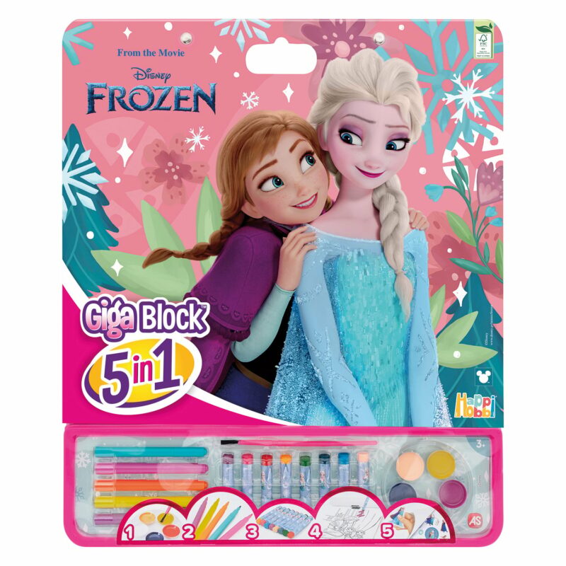 Giga Block Σετ Ζωγραφικής Disney Frozen 5 Σε 1 Για 3+ Χρονών 5685057