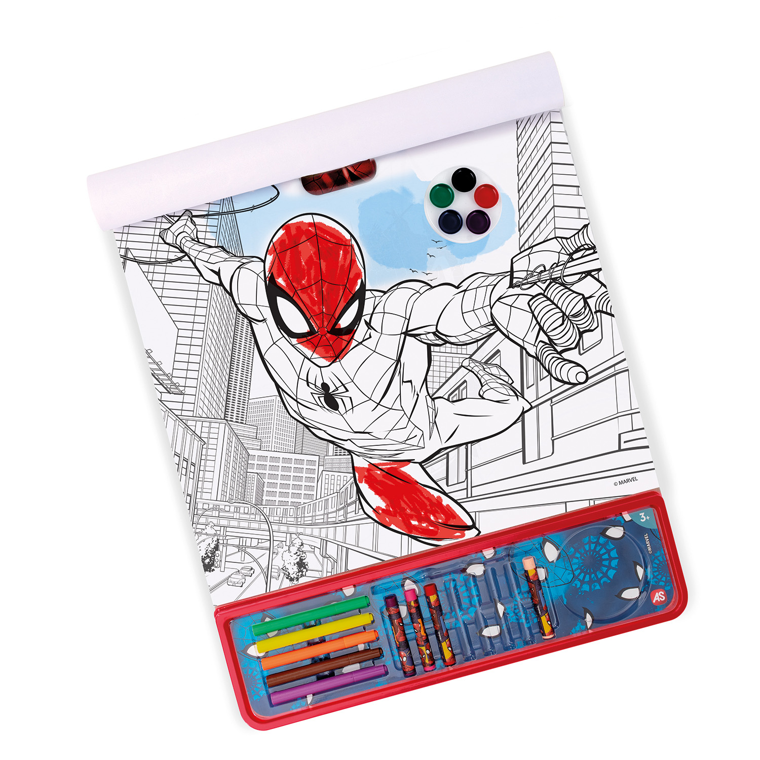 Giga Block Σετ Ζωγραφικής Marvel Spiderman 5 Σε 1 Για 3+ Χρονών