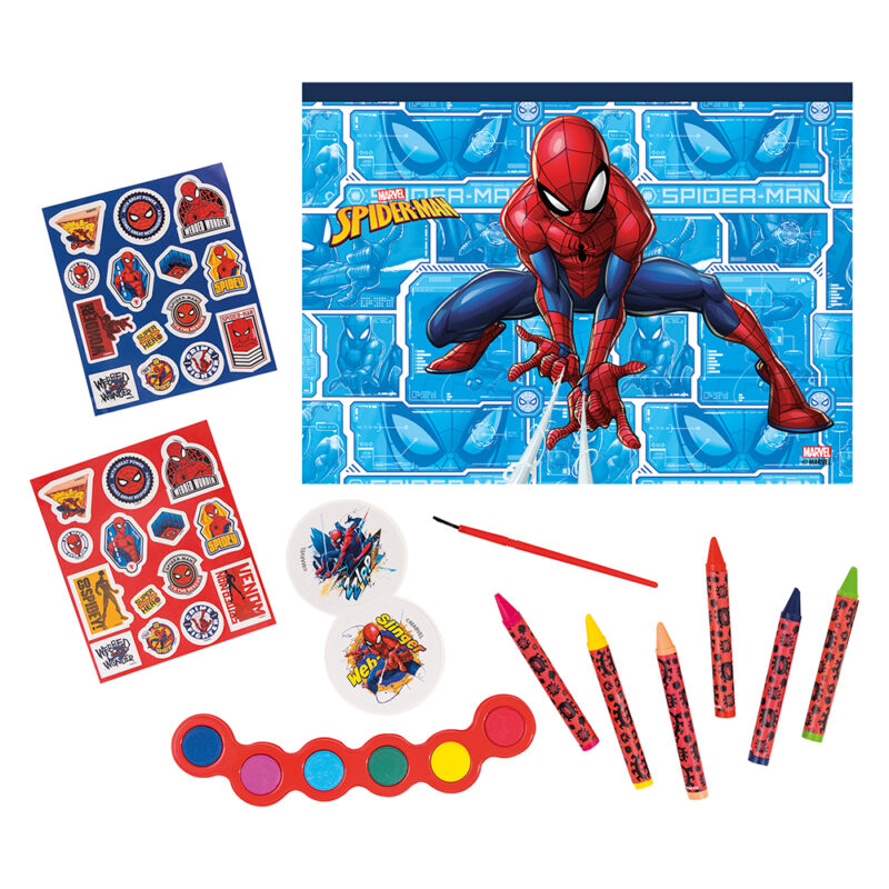 AS Σετ Ζωγραφικής Marvel Spiderman Σε Διάφανη Τσάντα Για 3+ Χρονών