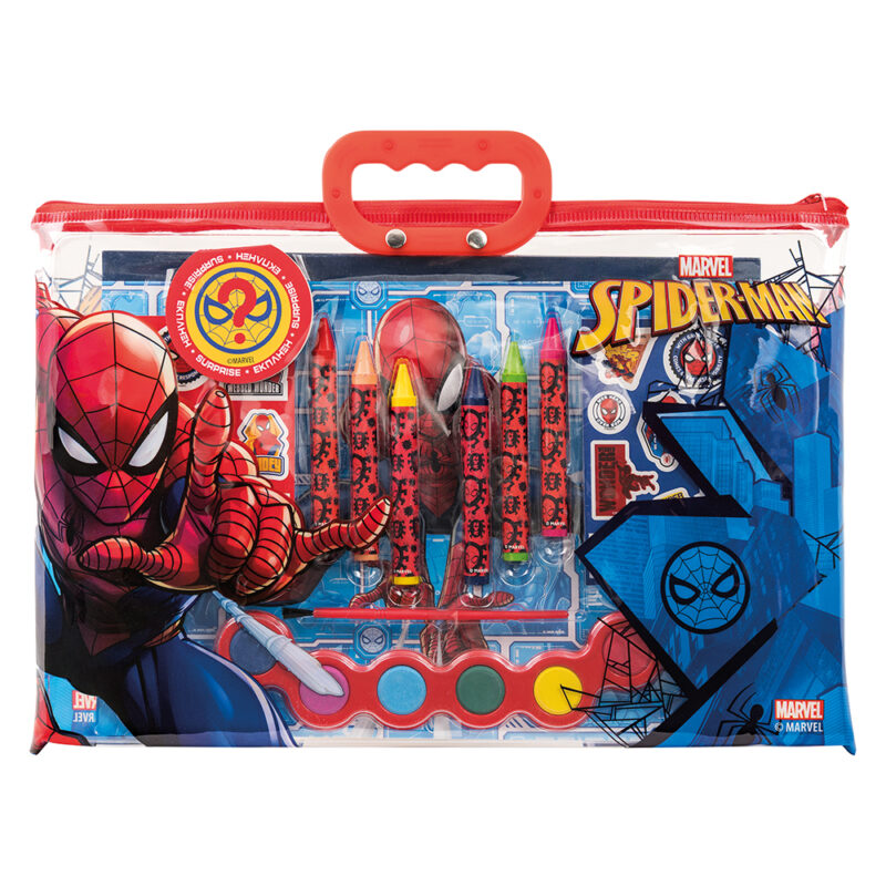 AS Σετ Ζωγραφικής Marvel Spiderman Σε Διάφανη Τσάντα Για 3+ Χρονών
