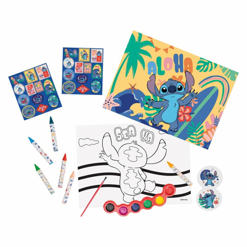 AS Σετ Ζωγραφικής Disney Stitch Σε Διάφανη Τσάντα Για 3+ Χρονών 5684415