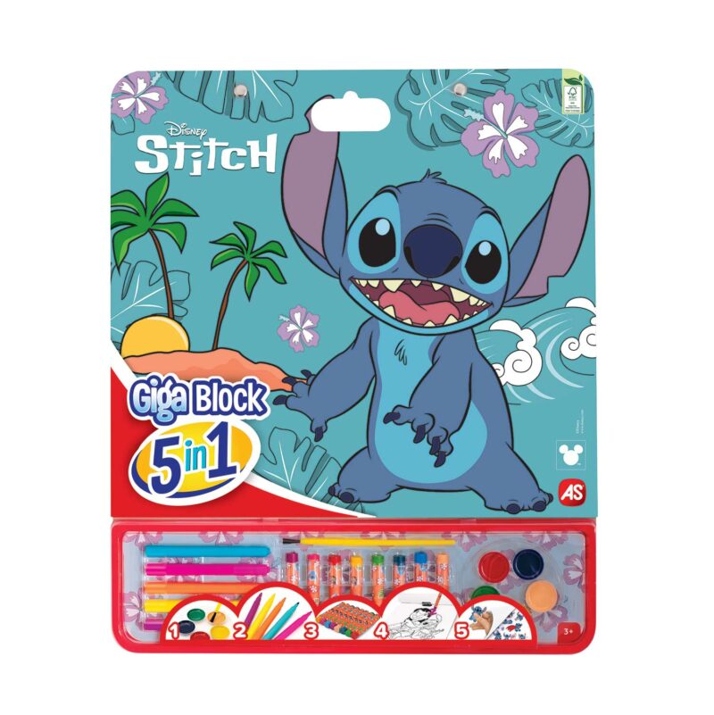 Giga Block Σετ Ζωγραφικής Disney Stitch 5 Σε 1 Για 3+ Χρονών 5654490