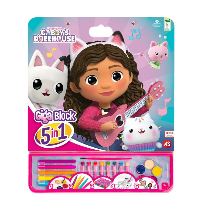 Giga Block 5 Σε 1 Σετ Ζωγραφικής DreamWorks Gabby’s Dollhouse Για 3+ Χρονών 5683741