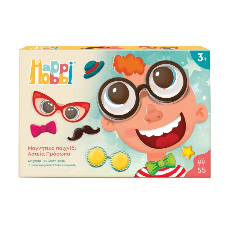 HappiHobbi Αστεία Πρόσωπα 55 Εκπαιδευτικοί Χάρτινοι Μαγνήτες Για 3+ Χρονών 5683914