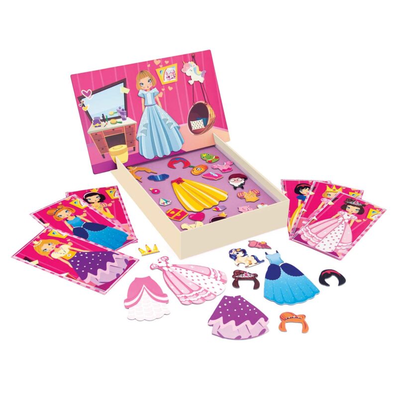 HappiHobbi Πριγκίπισσες Dress Up 34 Εκπαιδευτικοί Χάρτινοι Μαγνήτες Για 3+ Χρονών 5683920