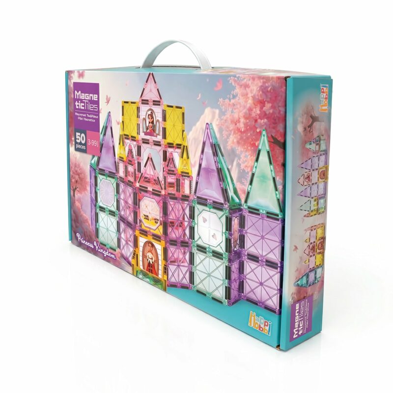 HappiHobbi Μαγνητικά Τουβλάκια Princess Kingdom 50 τμχ Για 3+ Ετών 5661166
