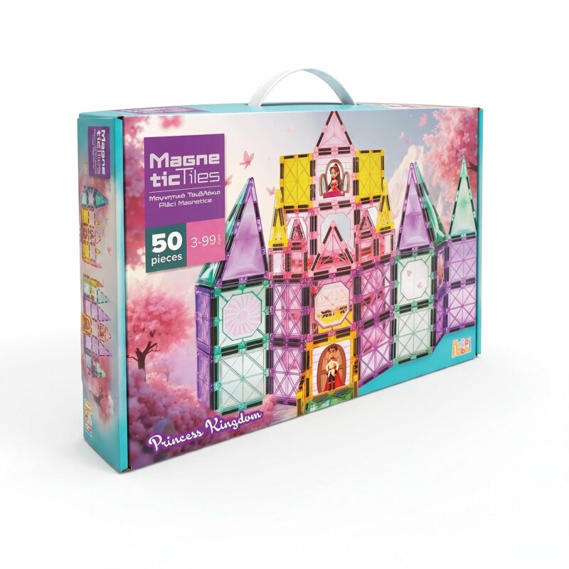 HappiHobbi Μαγνητικά Τουβλάκια Princess Kingdom 50 τμχ Για 3+ Ετών 5661167