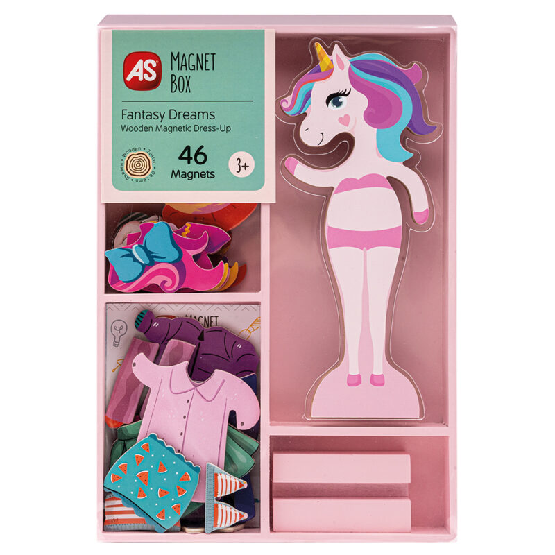 AS Magnet Box Fantasy Dreams Dress-Up 46 Εκπαιδευτικοί Ξύλινοι Μαγνήτες Για 3+ Χρονών 5653960