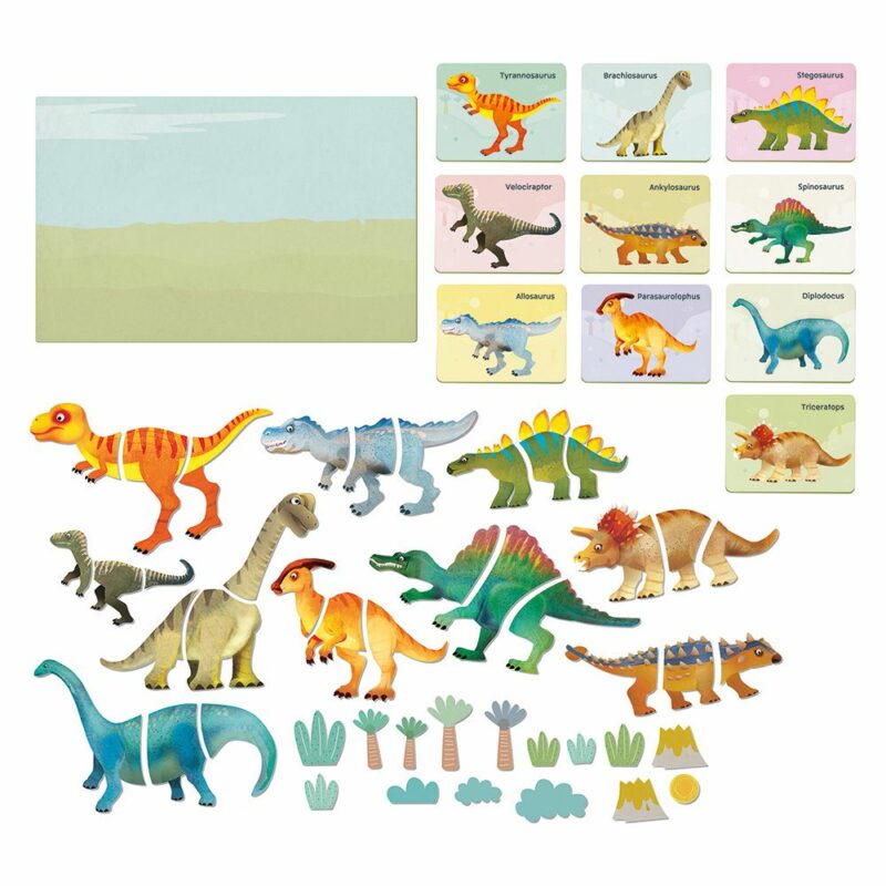 AS Magnet Box Δεινόσαυροι 45 Εκπαιδευτικοί Χάρτινοι Μαγνήτες Για 3+ Χρονών