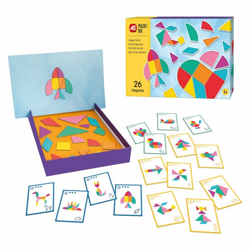 AS Magnet Box Αστεία Σχήματα Εκπαιδευτικοί Χάρτινοι Μαγνήτες Για 4+ Χρονών