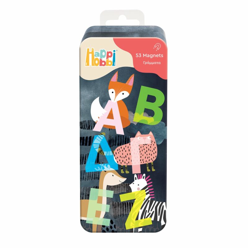 HappiHobbi Magnet Tin Γράμματα & Αριθμοί Εκπαιδευτικοί Χάρτινοι Μαγνήτες Για 3+ Χρονών 5654505