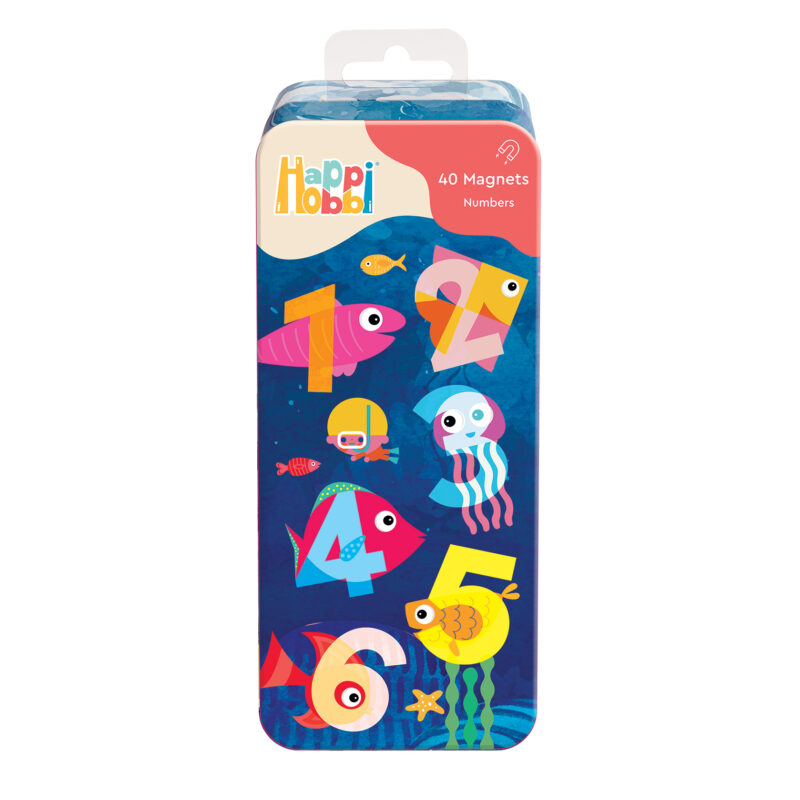 HappiHobbi Magnet Tin Γράμματα & Αριθμοί Εκπαιδευτικοί Χάρτινοι Μαγνήτες Για 3+ Χρονών 5654506
