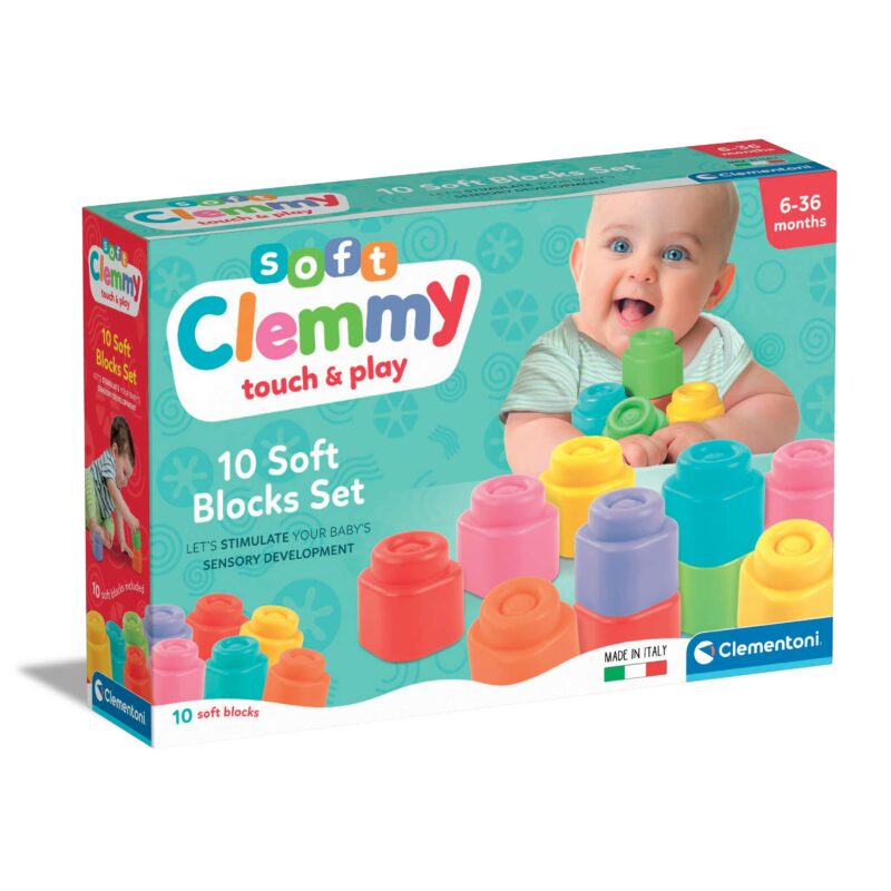 Soft Clemmy Touch & Play Μαλακά Premium Τουβλάκια 10 τμχ Για 6-36 Μηνών 5654380
