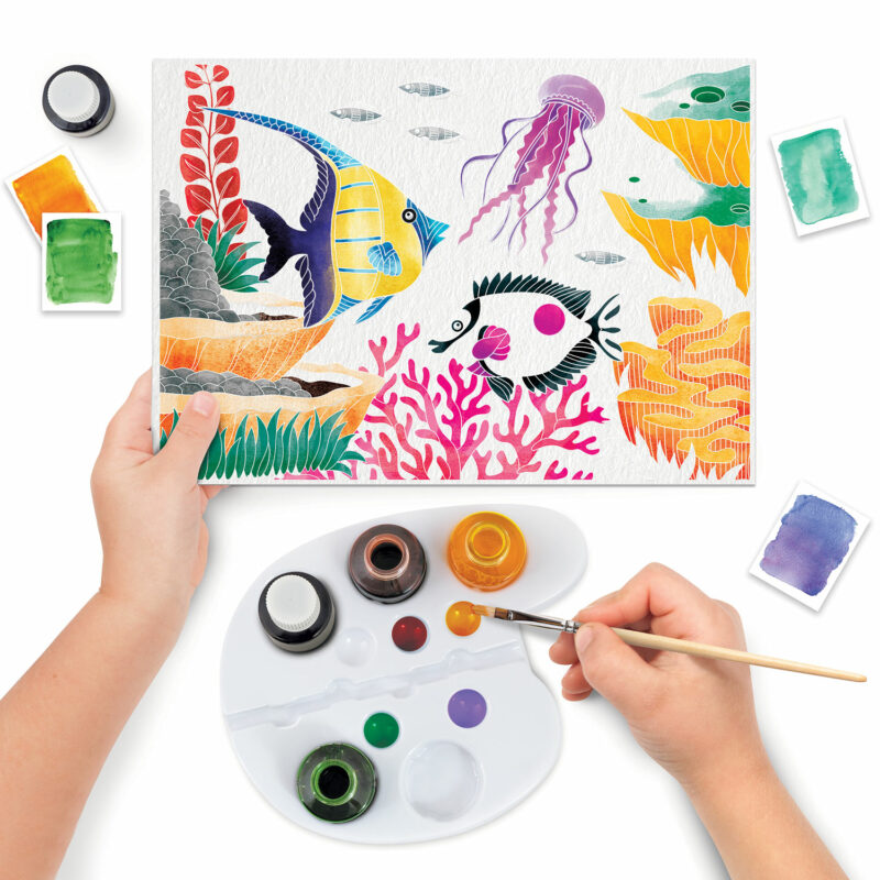 Εργαστήριο Ζωγραφικής Χρώματα Ακουαρέλας Σετ Ζωγραφικής Βυθός Για 10+ Χρονών