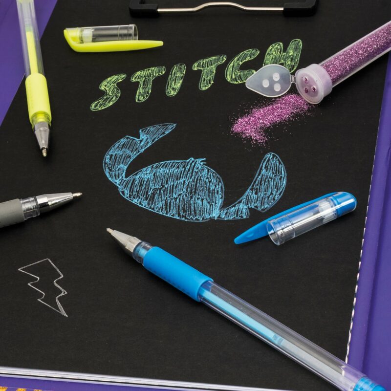 HappiHobbi Art Journal Fluo Στυλό Disney Stitch Για 9+ Χρονών 5684356