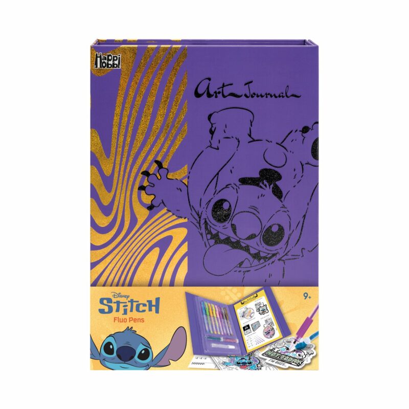 HappiHobbi Art Journal Fluo Στυλό Disney Stitch Για 9+ Χρονών 5684353