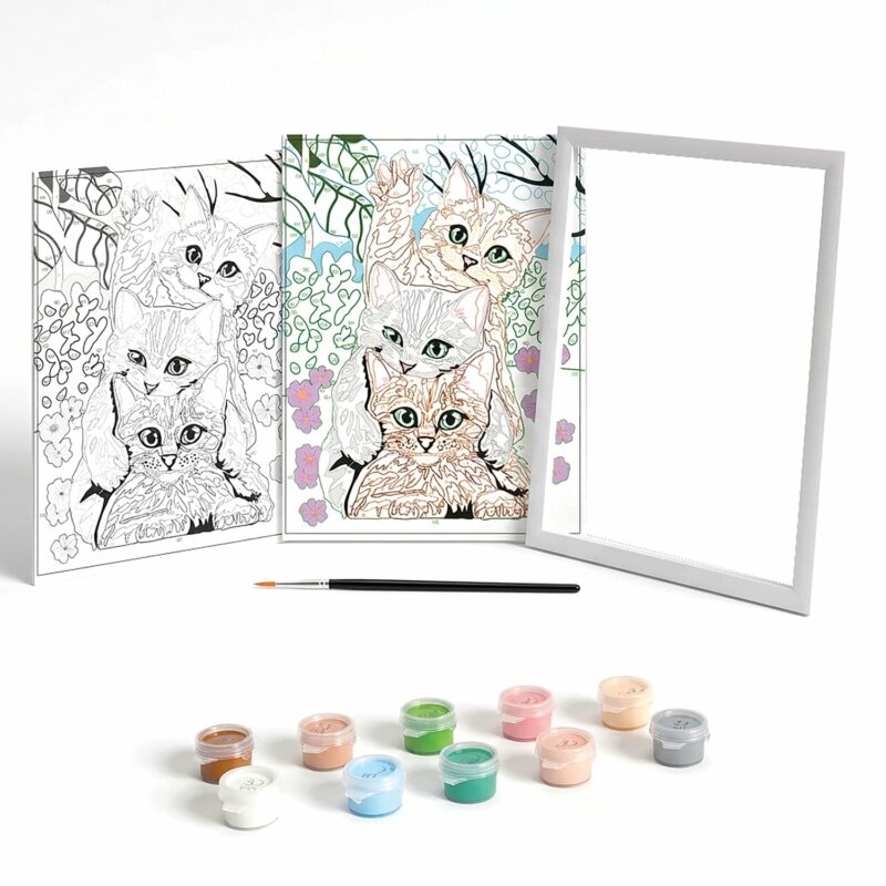 HappiHobbi Paint By Numbers Funny Kitties Για 7+ Ετών 5664456