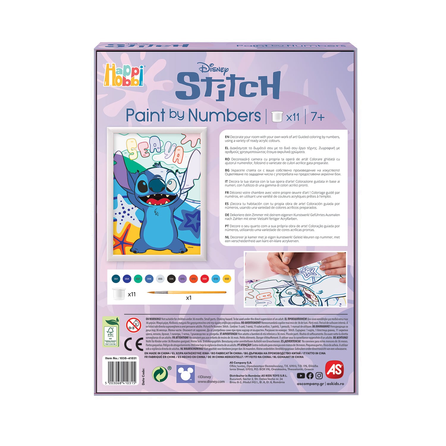 HappiHobbi Paint By Numbers Stitch Για 7+ Ετών