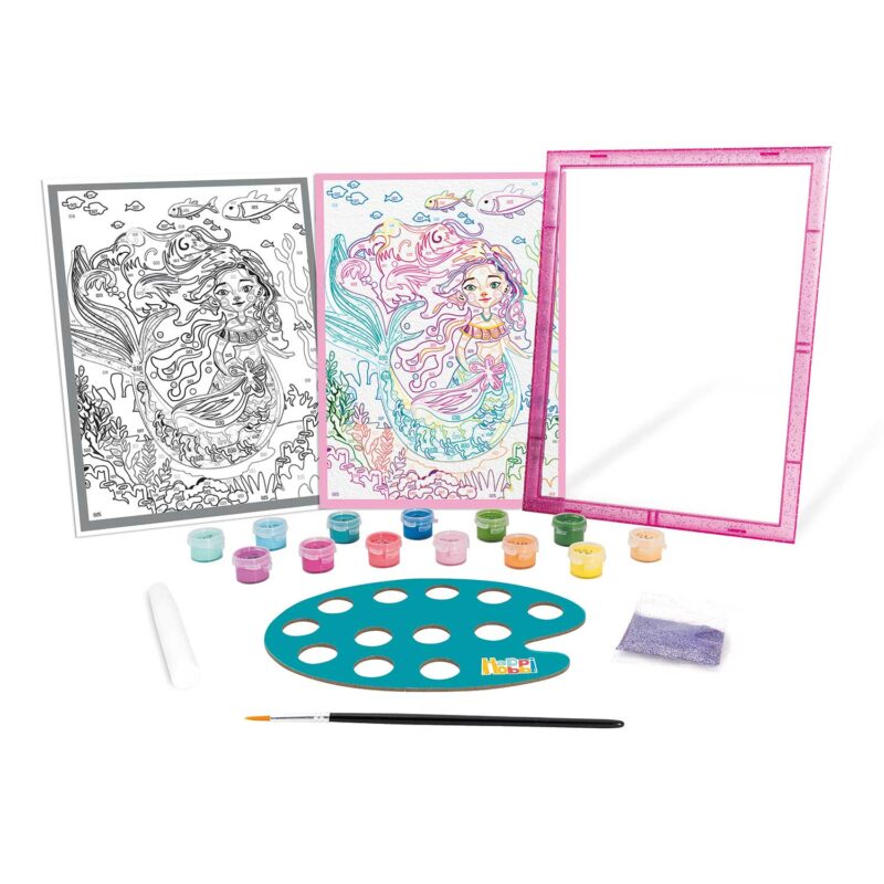 HappiHobbi Paint & Frame Paint by Numbers Mythical Mermaid Για Ηλικίες 8+ Χρονών 5654525