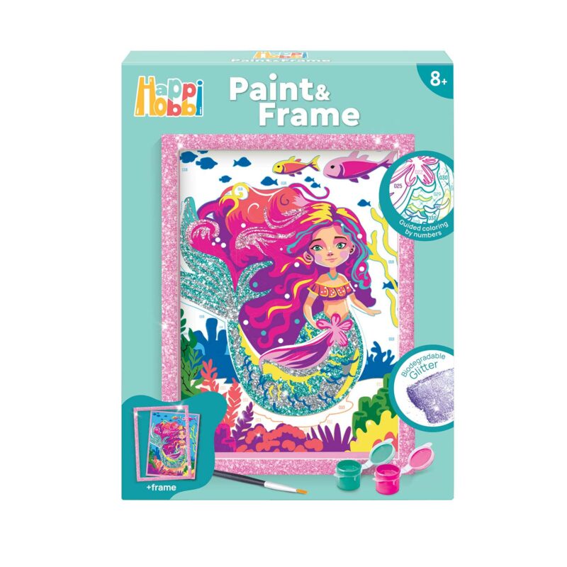 HappiHobbi Paint & Frame Paint by Numbers Mythical Mermaid Για Ηλικίες 8+ Χρονών 5654524