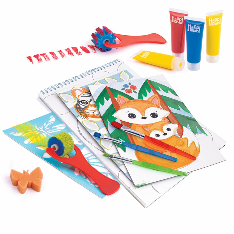 HappiHobbi Εργαστήριο Ζωγραφικής Junior Χρώματα Νερομπογιάς Για 4+ Χρονών 5683950