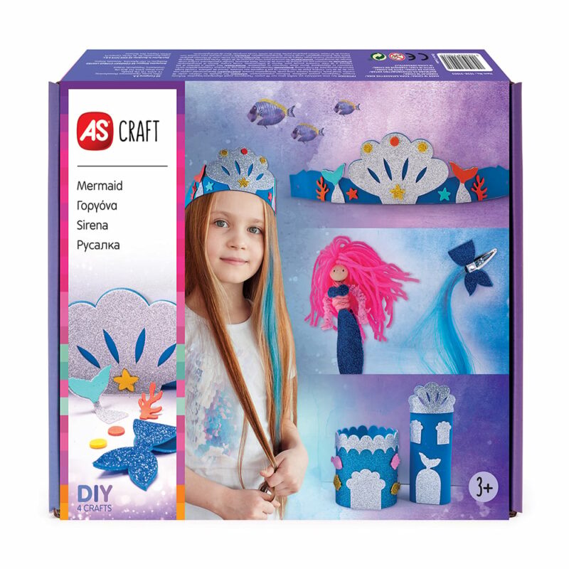 AS Craft Γοργόνα Παιχνίδι Με 4 Χειροτεχνίες DIY Για 3+ Χρονών 5653947