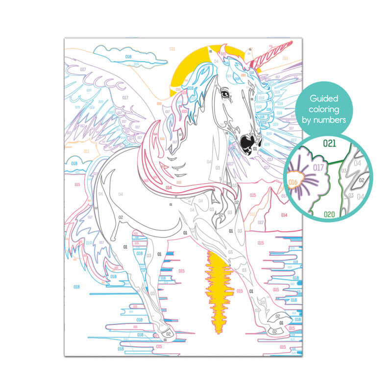 Paint & Frame Ζωγραφίζω Με Αριθμούς Magic Unicorn Για Ηλικίες 9+ Χρονών