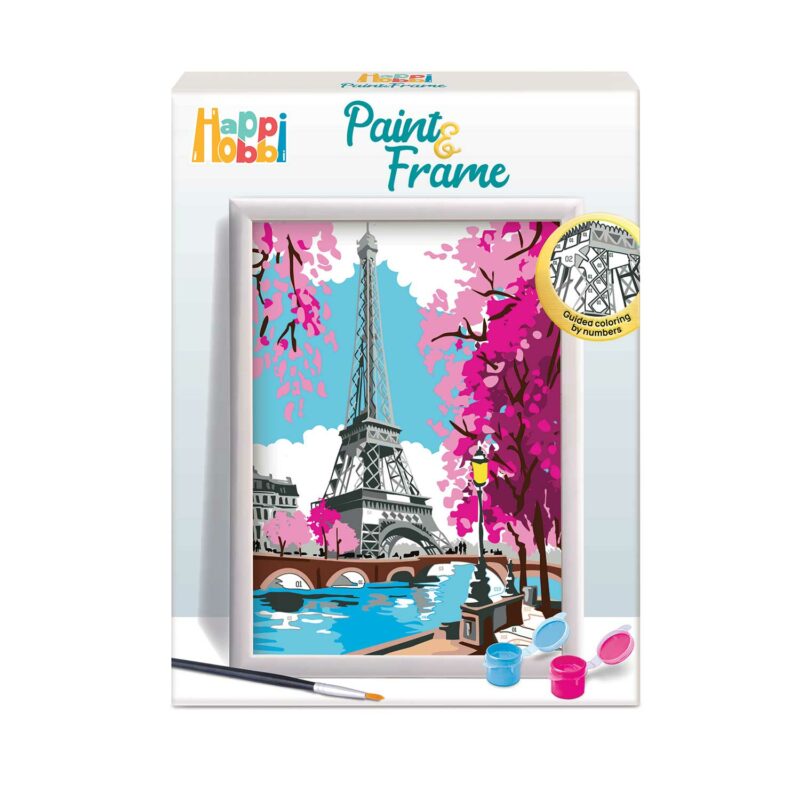 HappiHobbi Paint & Frame | Paint by Numbers – Spring Paris | Για Ηλικίες 12+ Χρονών 5683599